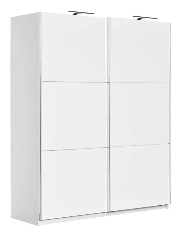 Chambre à coucher - Armoire, Couleur: Blanc / Blanc brillant - 222 x 179 x 64 cm (H x L x P) Abbildung