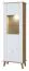 Vitrine Bambey 04 | Chêne/Blanc brillant | 190 x 64 x 39 cm | Design moderne et rangements pratiques