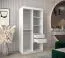 Armoire à portes coulissantes Jan 01D avec miroir | Blanc mat & chêne Sonoma | 200 x 100 x 62 cm
