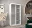 Armoire à portes coulissantes avec miroir | Blanc mat & Chêne Sonoma | 200 x 100 x 62 cm