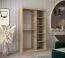 Armoire à portes coulissantes Hacho 02 avec miroir | chêne Sonoma / blanc mat | 200 x 120 x 62 cm