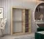 Armoire penderie portes coulissantes Bisaurin 3A | Chêne Sonoma/Wengé | 200 x 150 x 62 cm