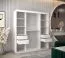 Armoire penderie Aizkorri 04A avec miroir | Portes coulissantes | Blanc mat | 200 x 180 x 62 cm