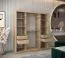 Armoire portes coulissantes Jan 04A | Finition chêne Sonoma | 200 x 180 x 62 cm | Rangement spacieux et moderne