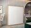 Armoire penderie portes coulissantes Bisaurin 4A | Chêne Sonoma & Blanc mat | 200 x 180 x 62 cm