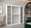 Armoire portes coulissantes avec miroir | Blanc mat & Chêne Sonoma | 200 x 200 x 62 cm | Design moderne et fonctionnel