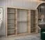 Armoire portes coulissantes Jan 06B avec miroir | Chêne de Sonoma & Blanc mat | 200 x 250 x 62 cm
