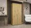 Armoire portes battantes 1 m | Chêne Artisan | Tringle à vêtements | Poignées cachemire | Soft-Close