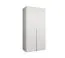 Armoire 1 mètre Eiger 04 | Blanc élégant | Portes battantes soft-close | Poignées cachemire | Chambre à coucher