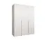 Armoire penderie 1,5 m Eiger 15 | Blanc élégant | Portes battantes soft-close | Poignées cachemire | 2 compartiments