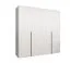 Armoire blanche Eiger 25 | 4 portes battantes | 2 mètres de large | Soft-close | Poignées noires
