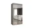 Armoire portes battantes Eiger 119 | Cachemire | 1 mètre | Soft-Close | Poignées noires