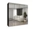 Armoire penderie Eiger 139 | Portes battantes soft-close | Noir & poignées cachemire | 2 mètres de large | 2 compartiments