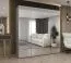 Armoire penderie 2 m Eiger 142 | 4 portes miroir | Finition cachemire | Poignées assorties | Soft-Close