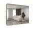 Armoire penderie Eiger 147 blanche | 5 portes miroir soft-close | 3 tringles | 2,5 m largeur | Poignées cachemire