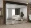 Armoire penderie 2,5 m Eiger 148 | Blanc élégant | 3 compartiments | Portes battantes | Poignées dorées | Soft-Close