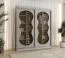 Armoire penderie Ortler 12 | 10 compartiments | Kaschmir | Portes coulissantes en verre fumé | 1,8 m de large