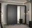 Armoire à portes coulissantes avec 10 compartiments Jotunheimen 82, couleur : noir - Dimensions : 208 x 200,5 x 62 cm (H x L x P)