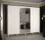 Grande armoire à portes coulissantes avec deux barres de penderie Jotunheimen 119, couleur : blanc - Dimensions : 208 x 250,5 x 62 cm (H x L x P)