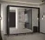 Armoire à portes coulissantes avec 10 compartiments Jotunheimen 276, couleur : noir - Dimensions : 208 x 250,5 x 62 cm (H x L x P)