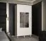 Armoire moderne avec miroir Jotunheimen 277, couleur : blanc - dimensions : 208 x 100,5 x 62 cm (h x l x p)