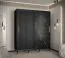 Armoire à portes coulissantes stylée Jotunheimen 164, couleur : noir - Dimensions : 208 x 180,5 x 62 cm (H x L x P)