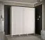 Armoire moderne à portes coulissantes avec grand espace de rangement Jotunheimen 139, Couleur : Blanc - Dimensions : 208 x 180,5 x 62 cm (H x L x P)