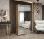 Armoire à portes battantes miroir Korab 110 | Chêne Artisan | 1 mètre | Soft-Close | Poignées noires