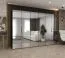 Armoire penderie Korab 160 noire | 3 m de large | Soft-Close | 4 étagères & 4 penderies | Poignées noires