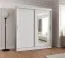 Armoire penderie Aletschhorn 14 | 1,8 m de large | Blanc | Porte miroir | 10 compartiments | 2 tringles | Portes coulissantes