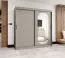 Armoire à portes coulissantes Moldoveanu 20 | Cachemire | Miroir ovale | 2 m de large | 10 compartiments