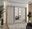 Armoire à portes coulissantes Bernina 24 | Kaschmir | 2,5 m de large | Miroir | 2 penderies | 10 compartiments