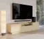 Meuble bas TV / Couleur : Cacao / Chêne Cremona / 2 portes battantes / incl. éclairage LED / 3 compartiments / 176 x 40 x 43 cm / Fonction Push-to-open / Meuble TV / 1 tiroir