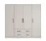 Armoire contemporaine Hannut 06 | 4 portes | 2 tiroirs | 2 tringles | Cachemire | 190 x 200 x 56 cm