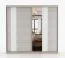 Armoire penderie coulissante 2,3 m avec miroir | Gris-blanc & chêne | Gorski 60 | 218 x 233 x 61 cm | 2 portes, 12 compartiments
