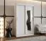 Armoire à portes coulissantes Lagginhorn 06 | 1,2 m | Blanc | Porte miroir | 5 compartiments | 2 tringles