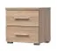 Table de chevet Ormari 02 | Chêne de Sonoma | 2 tiroirs | Protection des bords ABS | 43 x 44,5 x 33,5 cm