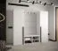 Armoire blanche moderne 184 x 50 x 42 cm | 2 compartiments | Tringle à vêtements | Finition mate