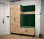 Panneau mural de style moderne Couleur : Vert - Dimensions : 42 x 42 x 4 cm (H x L x P)