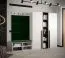 Armoire blanche moderne 184 x 50 x 42 cm | 2 compartiments | Tringle à vêtements | Finition mate