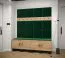 Panneau mural de style moderne Couleur : Vert - Dimensions : 42 x 42 x 4 cm (H x L x P)