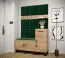 Panneau mural de style moderne Couleur : Vert - Dimensions : 42 x 42 x 4 cm (H x L x P)