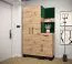 Panneau mural de style moderne Couleur : Vert - Dimensions : 42 x 42 x 4 cm (H x L x P)