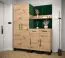 Panneau mural de style moderne Couleur : Vert - Dimensions : 42 x 42 x 4 cm (H x L x P)