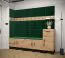 Panneau mural de style moderne Couleur : Vert - Dimensions : 42 x 42 x 4 cm (H x L x P)