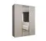 Armoire penderie Eiger 77 | 1 porte miroir | Cachemire | 150 cm | 2 tringles | Poignées or | Fermeture Soft-Close