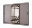 Armoire à portes coulissantes / Cachemire / Porte miroir / Détails modernes / 250 x 62 x 200 cm / Penderie / 10 compartiments / 2 tringles à vêtements / Finition haut de gamme