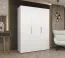 Armoire blanche 3 portes | Soft-close | 2 compartiments | 1,5 m de large | Poignées couleur cachemire | Korab 15