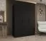 Armoire trois portes Korab 17 | Noir | 1,5 m de large | Poignées noires | Soft-Close | Deux tringles
