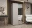Armoire 1 porte miroir Korab 65 | Cachemire | Soft-close | Tringle à vêtements | 1 mètre de large | Poignées couleur cachemire | Portes battantes